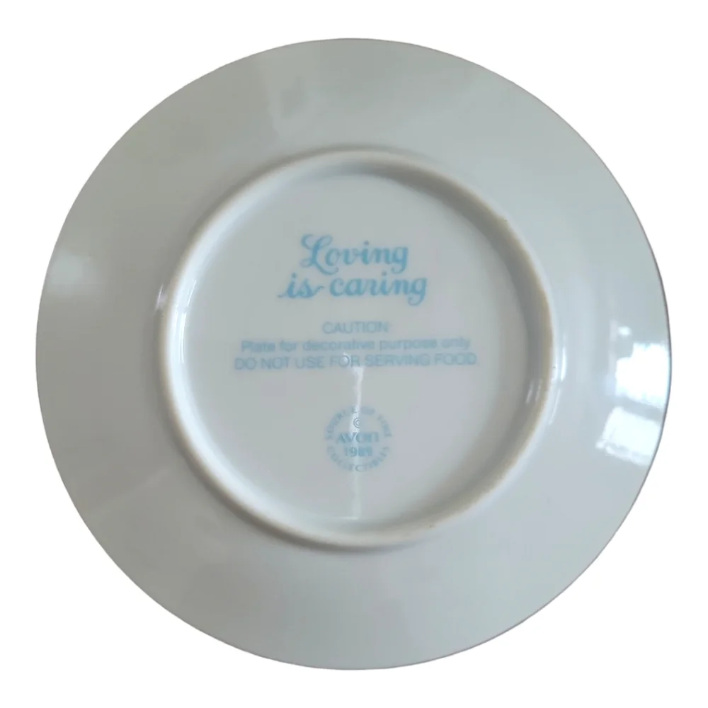 Vtg 89 Mother's Day Plate Avon Porcelain 22 Kt Gold 